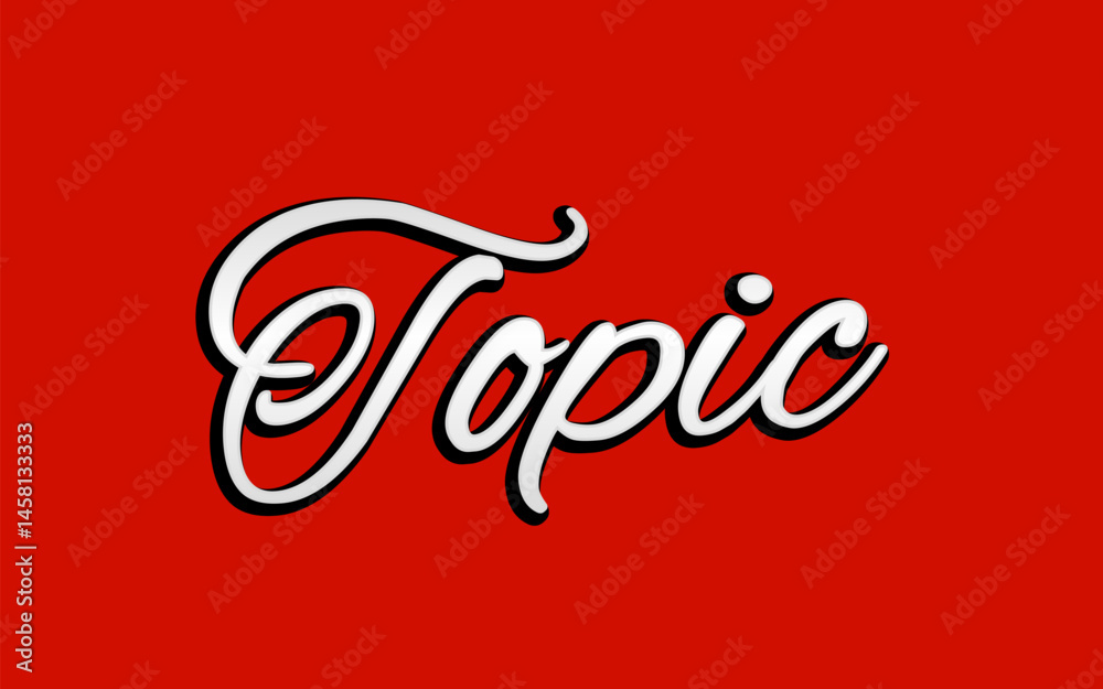 Obraz premium Topic text style
