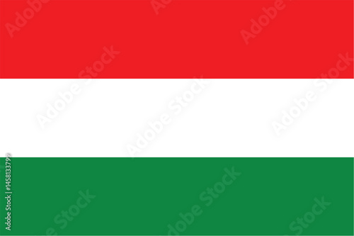 Nationall flag of Hungary. Vector illustration
