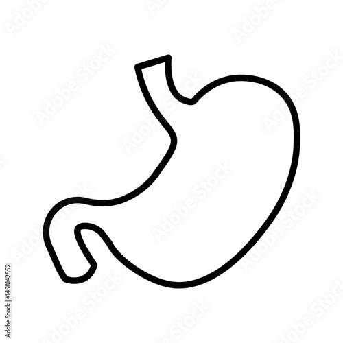  Stomach icon on white background