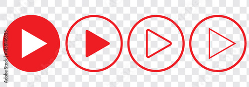 Play icon vector. Play button sign and symbol