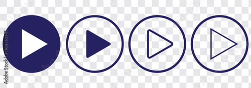 Play icon vector. Play button sign and symbol