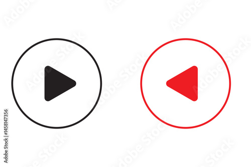 Play icon vector. Play button sign and symbol