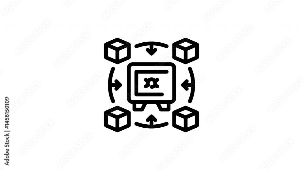 blockchain animated icon blockchain animated icon