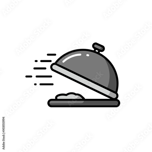Food cover lifting off with steam releasing  