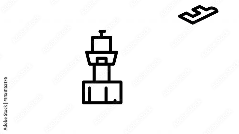 control tower animated icon control tower animated icon