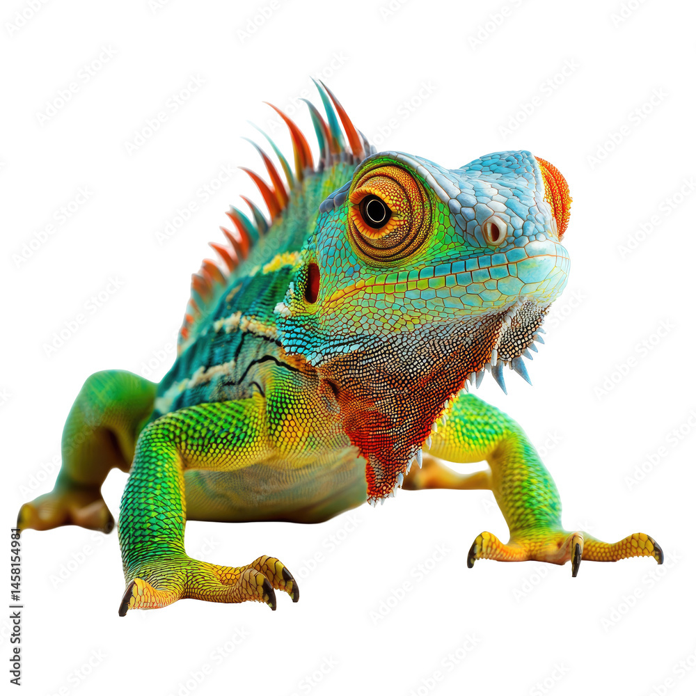 Fototapeta premium Vibrant lizard portrait