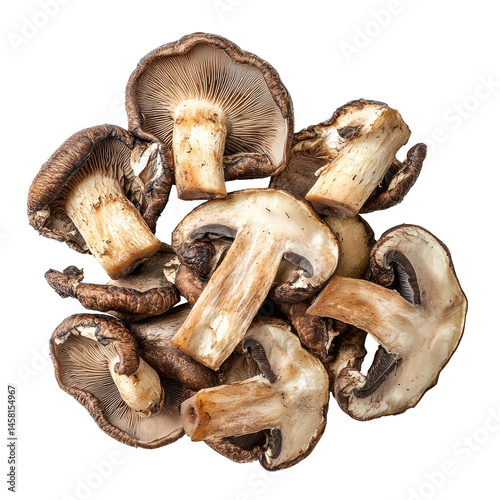 Pile of sliced mushrooms