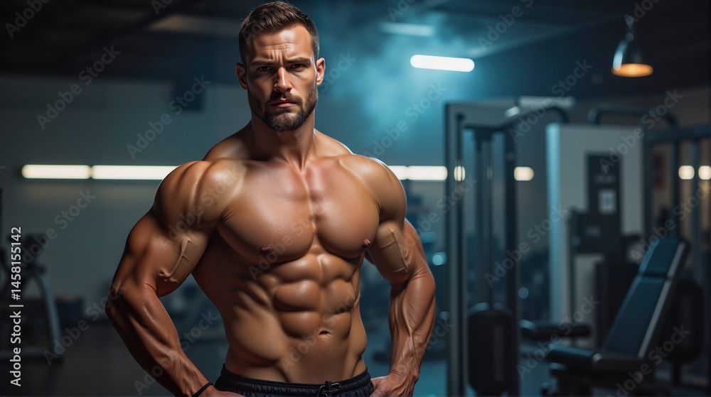 Professional Bodybuilder with Muscular Physique in Modern Gym – Athletic Male Fitness Model for Sports Nutrition, Personal Training, and Bodybuilding Competitions Professional Bodybuilder with Muscular Physique in Modern Gym – Athletic Male Fitness Model for Sports Nutrition, Personal Training, and Bodybuilding Competitions
