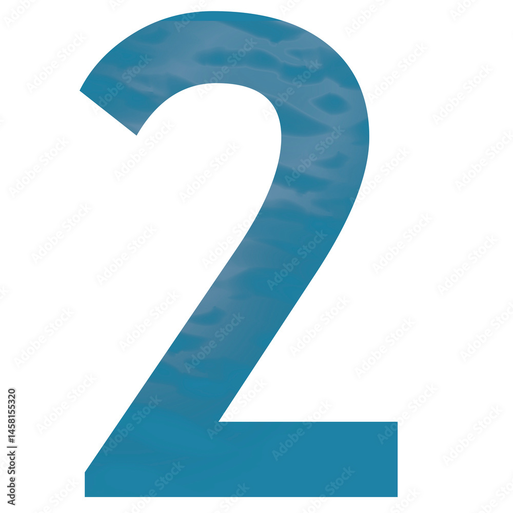 Number nine drawing hand drawn blue color design.