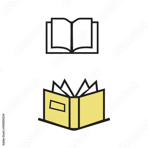 set of book icon design illustration