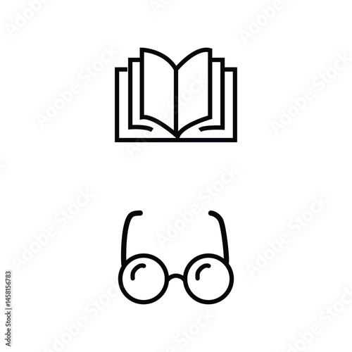 set of book icon design illustration