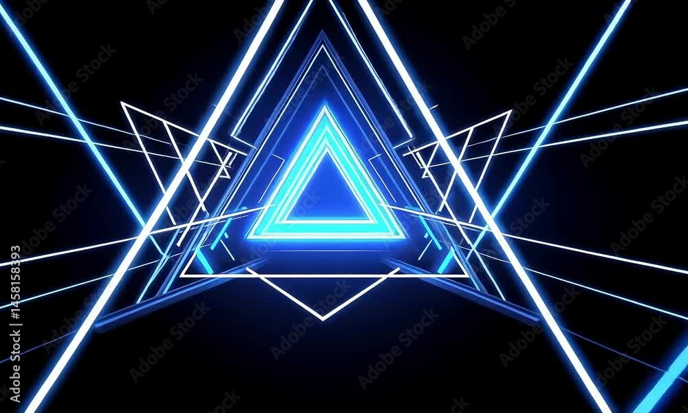 Sci-Fi Blue Triangle Lights