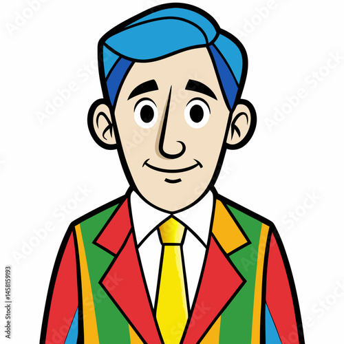 vector illustration of a business man in suit 