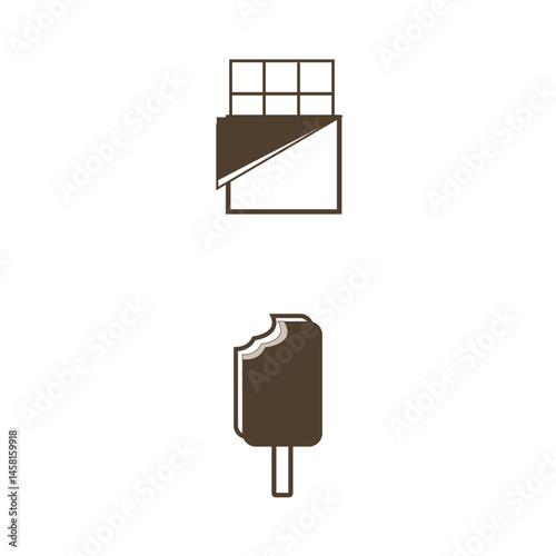 Set of Chocolate Outline icon, Editable Stroke