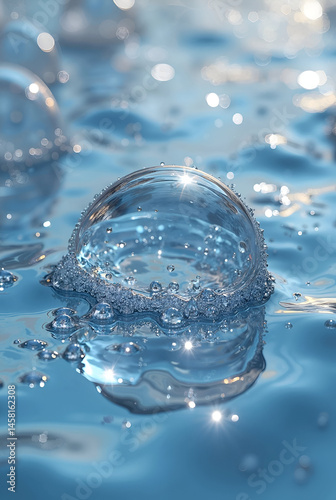 blue water splash
