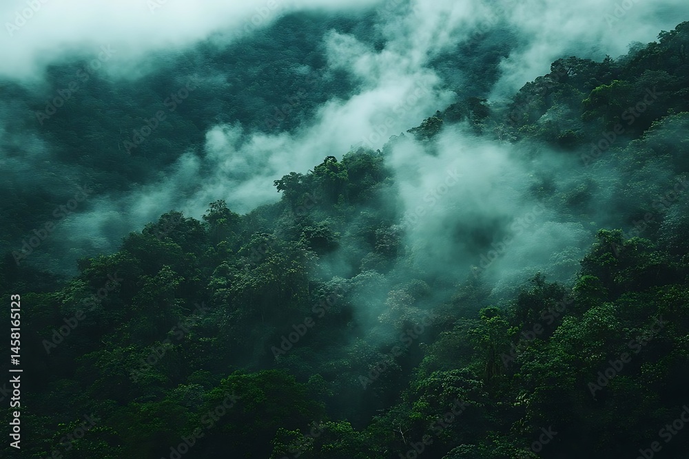Misty Rainforest Mountaintop View. (1) Misty Rainforest Mountaintop View. (1)