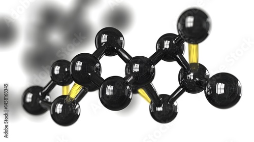Complex molecular structure displayed in a scientific illustration.