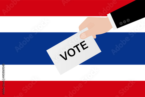 Election in the Thailand. Election Concept. Vector Illustration.