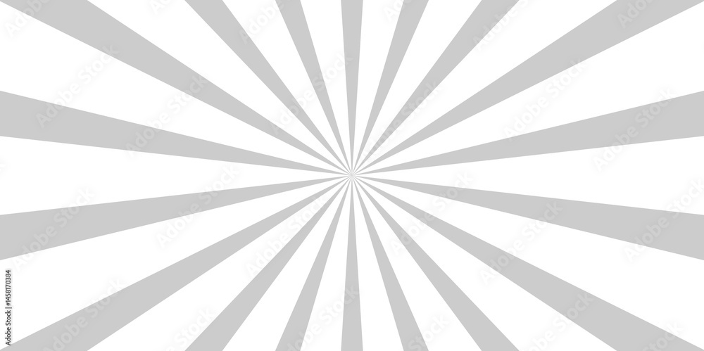 Obraz premium Light grey gradient Sunburst background. Geometric abstract white and gray cartoon, poster wallpaper. Abstract white sun rays sunburst backdrop background.