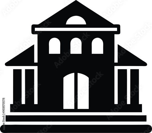 vector illustration of a greek temple