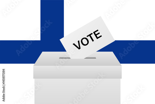 Election in the Finland. Election Concept. Vector Illustration.