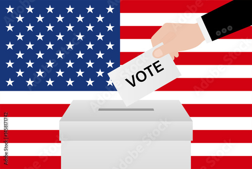 Presidential Election in the USA. Election Concept. Vector Illustration.