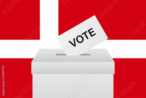 Election in the Denmark. Election Concept. Vector Illustration.