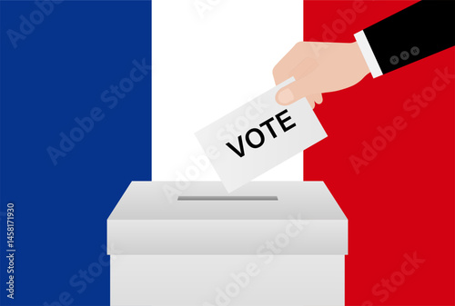 Election in the France. Election Concept. Vector Illustration.