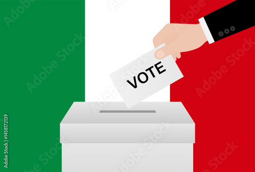 Election in the Italy. Election Concept. Vector Illustration.