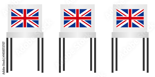 Voting Booths. Election in the United Kingdom. Election Concept. Vector Illustration.