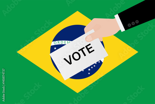 Election in the Brazil. Election Concept. Vector Illustration.