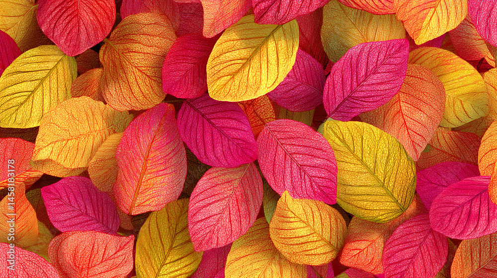Colorful autumn fall leaves as seamless pattern background Colorful autumn fall leaves as seamless pattern background