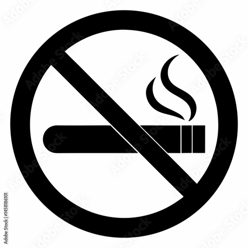 The best of no smoking icon black vector on white background.