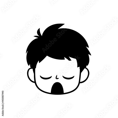 Minimalist Depressed and Exhausted  Tired Person Icon
