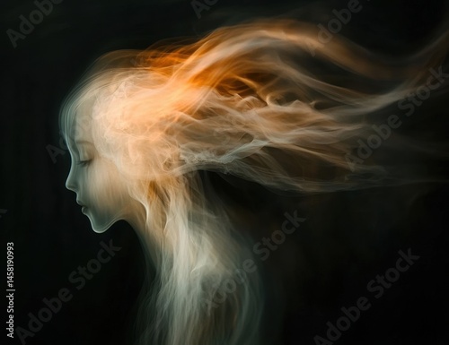 A Glimpse into the Soul: Abstract Portrait of a Woman