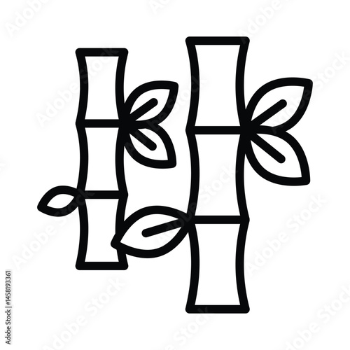 Sugar Cane Vector outline icon. Eps10 file 