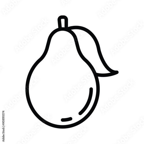Guava Vector outline icon. Eps10 file 
