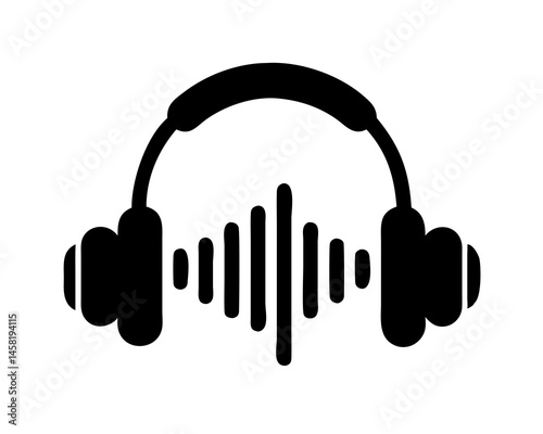 headphones on white background