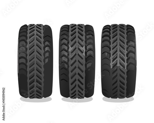 car tire isolated on white background