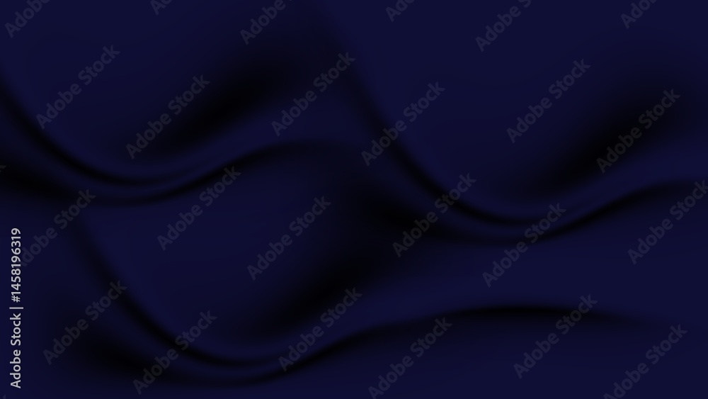 Obraz premium A deep blue fabric with soft folds and shadows creating a smooth and elegant texture effect design