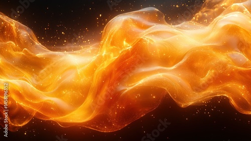 Abstract fiery flow