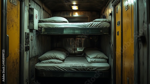 Train sleeper car compartment
