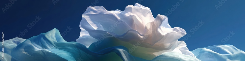 Obraz premium Azure sky panorama featuring soft cloud fluff vibrant landscape scenic viewpoint serene environment