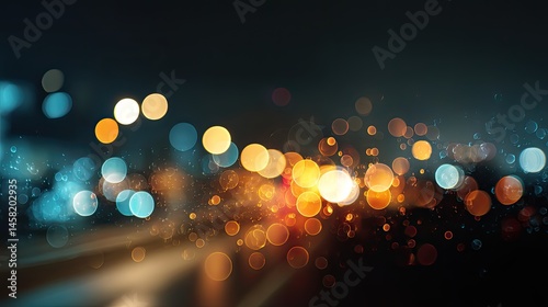 Captivating bokeh light effects for business concept design urban nightscape visual art environment
