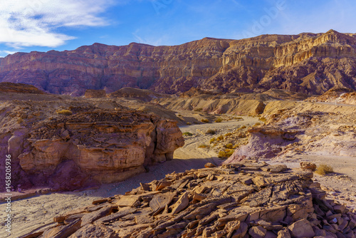 Obraz na płótnie Rock formations and landscape, in Timna desert park w salonie