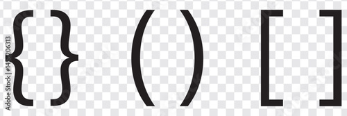 black curly braces icon
