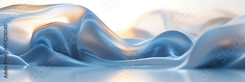 Wallpaper Mural Fluid Grace: An ethereal display of flowing, luminescent fabric, capturing a dance of light and shadow, evoking a sense of serenity and artistic elegance.  Torontodigital.ca