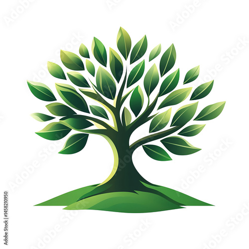 Green Life logo isolated on a white transparent background photo