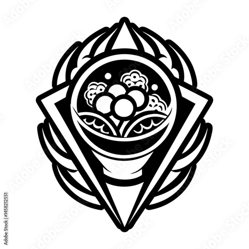 A glyph style icon showing hebrew symbol