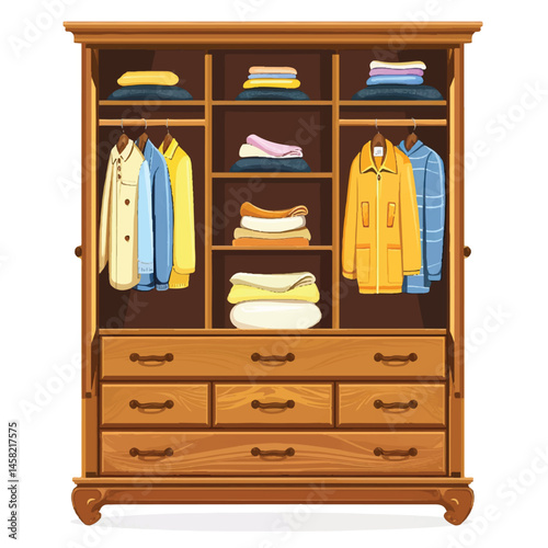 a highly detailed vector Wardrobe